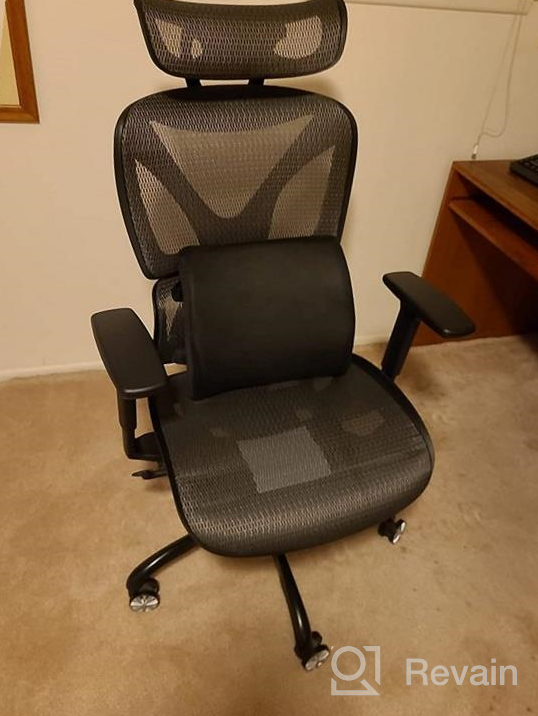 img 1 attached to GABRYLLY Office Chair: Large Ergonomic Desk Chair with Lumbar Support, 3D Armrest, and Breathable Mesh - Ultimate Comfort for Work or Study review by Jeremy Levendusky