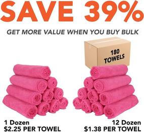 img 3 attached to 🔥 Arkwright Microfiber Hand Towels (16x27, 12 Pack), Ideal Gym Towels for Home, Gym, Salon, Spa, Resort (Hot Pink)