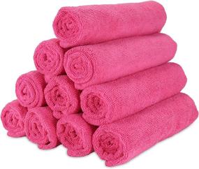 img 4 attached to 🔥 Arkwright Microfiber Hand Towels (16x27, 12 Pack), Ideal Gym Towels for Home, Gym, Salon, Spa, Resort (Hot Pink)