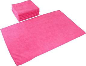 img 2 attached to 🔥 Arkwright Microfiber Hand Towels (16x27, 12 Pack), Ideal Gym Towels for Home, Gym, Salon, Spa, Resort (Hot Pink)