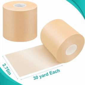img 3 attached to Athletic Foam Underwrap For Sports - Dimora Pre Wrap Tape (4-Rolls) | Protect Ankles, Wrists, Hands, And Knees | 2.75 Inches X 30 Yards | Beige