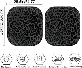 img 3 attached to 🐆 Freewander Durable Car Sun Visor for UV Protection, Black Leopard Print Design - Perfect Daily Car Accessory