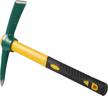 efficient gardening tool: keileoho 15" forged pick mattock hoe with rubber handle for weeding, soil loosening and planting logo