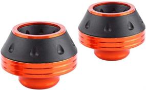 img 3 attached to CNC Front Fork Frame Sliders Wheel Crash Protector Aluminum Fork Wheel Frame Sliders Crash Pads Motorbike Falling Protection Scooter Moped(Orange)