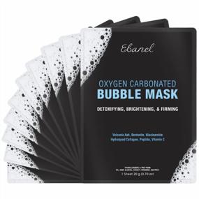 img 4 attached to Ebanel 10 Pack Carbonated Bubble Clay Mask, Deep Cleansing Face Mask For Acne And Pores, Detox Volcanic Ash And Bentonite Clay Mask With Collagen Peptides, Vitamin C, Hyaluronic Acid, Niacinamide