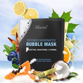 img 1 attached to Ebanel 10 Pack Carbonated Bubble Clay Mask, Deep Cleansing Face Mask For Acne And Pores, Detox Volcanic Ash And Bentonite Clay Mask With Collagen Peptides, Vitamin C, Hyaluronic Acid, Niacinamide