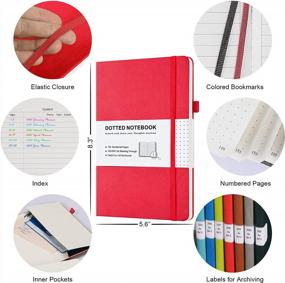 img 3 attached to Hardcover Dot Grid Bullet Journal Set For Women - 120GSM Thick Numbered Pages With Index, Drawing Pens, Planner Stencils, Washi Tapes And Aesthetic Supplies For Journaling