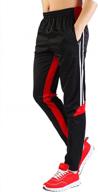 men's shinestone sport pants - athlete training track jogger with zippered pockets logo