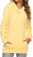 женская толстовка с капюшоном и длинным рукавом с кулиской, пуговицей и карманом - повседневный пуловер логотип