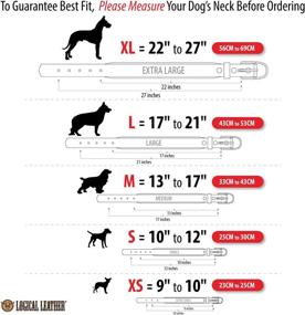img 3 attached to 🐶 Премиум ошейник для собаки из натуральной кожи полного зерна с подкладкой - прочный - черный - средний размер