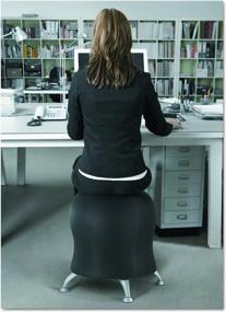 img 1 attached to 🪑 Safco Zenergy Ball Chair: Active Seating in Black with Low Profile Design