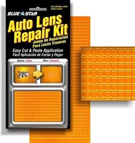 img 3 attached to 🔵 Revive Your Vehicle's Visibility: Blue Star Grid Pattern Auto Lens Repair Kit (Amber)