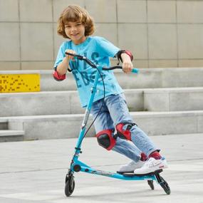img 3 attached to Детский светодиодный самокат Swing Wiggle с тремя колесами, дрейфующим спидером и регулируемым рулем - быстро складывающаяся конструкция для детей в возрасте от 3 до 10 лет