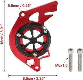 img 3 attached to 🏍️ F FIERCE CYCLE Red Motorbike Aluminum Chain Guard Sprocket Engine Cover - Compatible with Honda MSX125 2013-2017