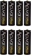 8 acuvar aa rechargeable nimh batteries 3100mah - high capacity for long-lasting power (black) logo