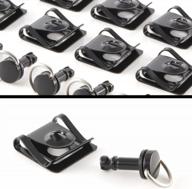 secure your motorcycle or scooter fairings with kiwav magazi quick release fasteners - 10 pieces of black 1/4 turn clips with 19mm size logo