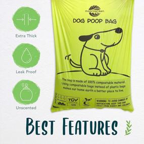 img 1 attached to Go Green With Moonygreen Compostable Dog Poop Bags: Extra Thick, Leak-Proof, Vegetable-Based Refills In Bulk (120 Count)