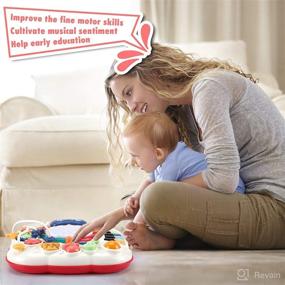 img 1 attached to 🎵 Musical Activity Table for 6 to 12-18 Months: BACCOW Baby Toys Gift for 1 Year Old Boys and Girls (Size 11.8×11.8×12.2 Inches)