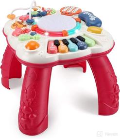 img 4 attached to 🎵 Musical Activity Table for 6 to 12-18 Months: BACCOW Baby Toys Gift for 1 Year Old Boys and Girls (Size 11.8×11.8×12.2 Inches)