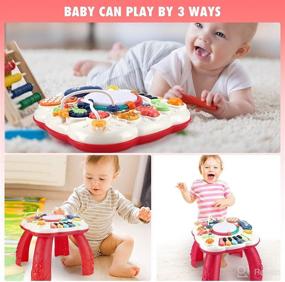 img 2 attached to 🎵 Musical Activity Table for 6 to 12-18 Months: BACCOW Baby Toys Gift for 1 Year Old Boys and Girls (Size 11.8×11.8×12.2 Inches)