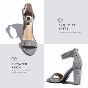 img 2 attached to Stylish Chunky Heel Sandals For Women: Open Toe, Ankle Strap & Buckle Detail - Perfect For Casual Parties And Dressy Occasions!