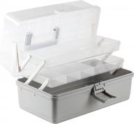 🧺 versatile 13 inch organizer box three layer: tnwzc multipurpose plastic storage box for crafts, sewing, first aid, medicine, tools - handled storage case with lids logo