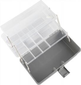 img 3 attached to 🧺 Versatile 13 Inch Organizer Box Three Layer: TNWZC Multipurpose Plastic Storage Box for Crafts, Sewing, First Aid, Medicine, Tools - Handled Storage Case with Lids