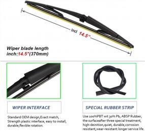 img 2 attached to Rear Window Wiper Arm Blade Set Replacement For 2006-2010 Jeep Commander - Back Windshield Wiper Arm Blade Set, OEM : 5174877AA
