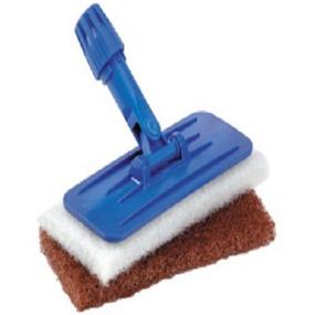 img 1 attached to 🧽 Tolco Universal Pad Holder with Cleaning Pads - Efficient Cleaning Solution, 9" H, 1.75" W, Blue/White/Brown