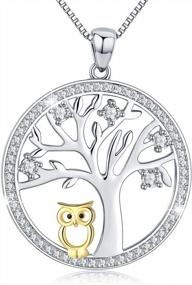 img 4 attached to S925 Sterling Silver Owl Pendant Necklace For Women - Family Tree Of Life Jewelry Gift For Graduation, Christmas, Mother'S Day, Valentine'S Day, And Anniversaries From MEDWISE