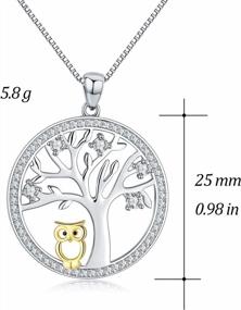 img 1 attached to S925 Sterling Silver Owl Pendant Necklace For Women - Family Tree Of Life Jewelry Gift For Graduation, Christmas, Mother'S Day, Valentine'S Day, And Anniversaries From MEDWISE