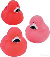 fun express vinyl flamingo rubber duckies: 12 count - perfect for seasonal holiday party decor, giveaways, prizes, and favors логотип