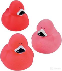 img 1 attached to Fun Express Vinyl Flamingo Rubber Duckies: 12 Count - Perfect for Seasonal Holiday Party Decor, Giveaways, Prizes, and Favors