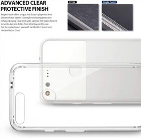 img 1 attached to Clear Protective Cover For Google Pixel 2016 - Ringke Fusion Case With PC Back And TPU Bumper, Shock-Absorption, Raised Bezels, And Drop Protection Technology