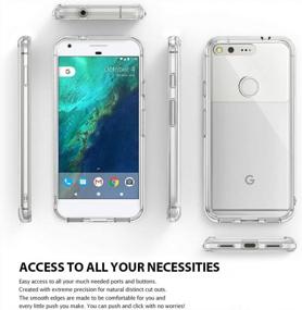img 2 attached to Clear Protective Cover For Google Pixel 2016 - Ringke Fusion Case With PC Back And TPU Bumper, Shock-Absorption, Raised Bezels, And Drop Protection Technology