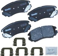 bendix premium cfc924 ceramic brake pad with installation hardware for front wheels - copper free & highly effective логотип