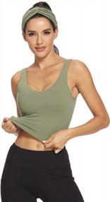 img 1 attached to Women'S Hiverlay Sports Bra Crop Tank With Built-In Support For Yoga And Athletic Workouts