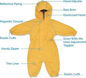 img 1 attached to 🌧️ Stay Dry with JAN & JUL Puddle-Dry Waterproof Rain Suit for Toddlers and Kids: Adjustable and Reliable