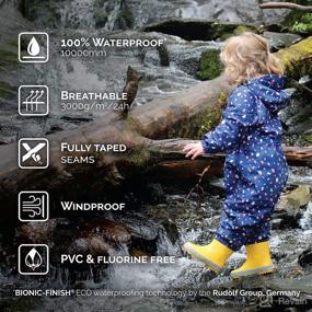 img 2 attached to 🌧️ Stay Dry with JAN & JUL Puddle-Dry Waterproof Rain Suit for Toddlers and Kids: Adjustable and Reliable