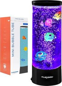 img 4 attached to 🐠 Immerse in Serenity: Playlearn Fake Fish Tank Mini Bubble Lamp – Transforming Sensory Lamp - 11 Inch