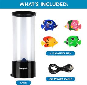 img 2 attached to 🐠 Immerse in Serenity: Playlearn Fake Fish Tank Mini Bubble Lamp – Transforming Sensory Lamp - 11 Inch