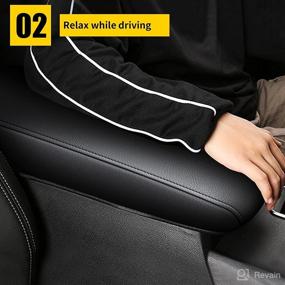 img 2 attached to AOMSAZTO Custom Fit Faux Leather Car Armrest Cover Seat Box Protector 🚘 for Nissan Altima 2019-2022 - Black Automotive Center Console Cover, Ideal Car Accessories