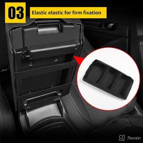 img 1 attached to AOMSAZTO Custom Fit Faux Leather Car Armrest Cover Seat Box Protector 🚘 for Nissan Altima 2019-2022 - Black Automotive Center Console Cover, Ideal Car Accessories