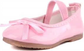 img 3 attached to LONSOEN Baby Girls Dress Ballerina Ballet Flat Shoes Wedding Party Slip-On Mary Jane