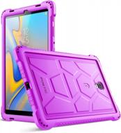 galaxy tab a 10.5 case, poetic turtleskin series [corner/bumper protection][bottom air vents] protective silicone case for samsung galaxy tab a 10.5 (sm-t590/t595) - purple logo