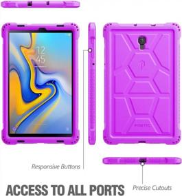 img 3 attached to Galaxy Tab A 10.5 Case, Poetic TurtleSkin Series [Corner/Bumper Protection][Bottom Air Vents] Protective Silicone Case For Samsung Galaxy Tab A 10.5 (SM-T590/T595) - Purple