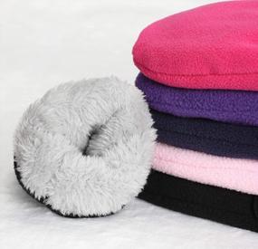 img 2 attached to Toddler Mittens Baby Boy Girls Winter Warm Mittens Kids Easy-On Sherpa Fleece Lined Mittens Snow Infant Gloves 2 Pairs