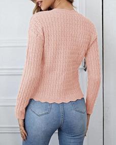img 2 attached to Effortlessly Chic: Eurivicy Women'S Cable Knit Cardigan For Casual Winter Wear