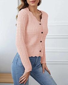 img 3 attached to Effortlessly Chic: Eurivicy Women'S Cable Knit Cardigan For Casual Winter Wear
