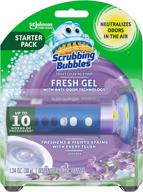 🚽 scrubbing bubbles fresh gel toilet bowl cleaning stamps - gel cleaner with limescale and toilet ring prevention - lavender scent - 6 stamps - 1.34 oz logo